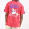 Obey Relax Tee Pigment Raspberry
