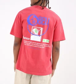 Obey Relax Tee Pigment Raspberry