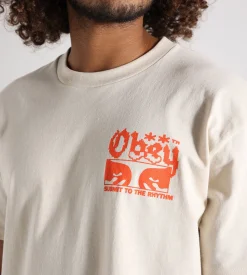 Obey Submit To The Rhythm Tee Cream