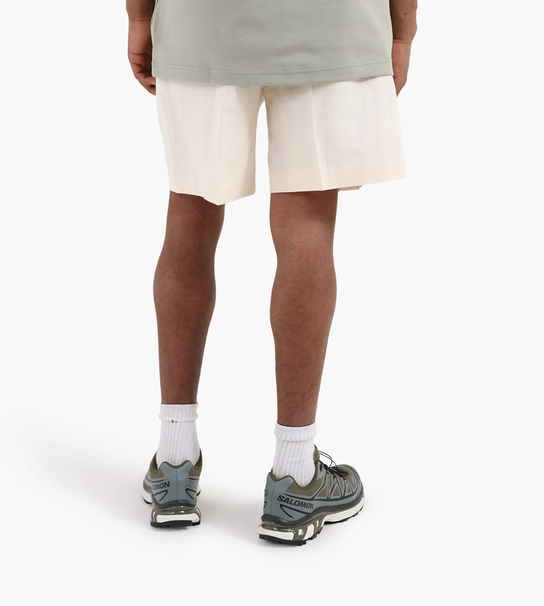 OLAF Cotton Linen Shorts Off-white