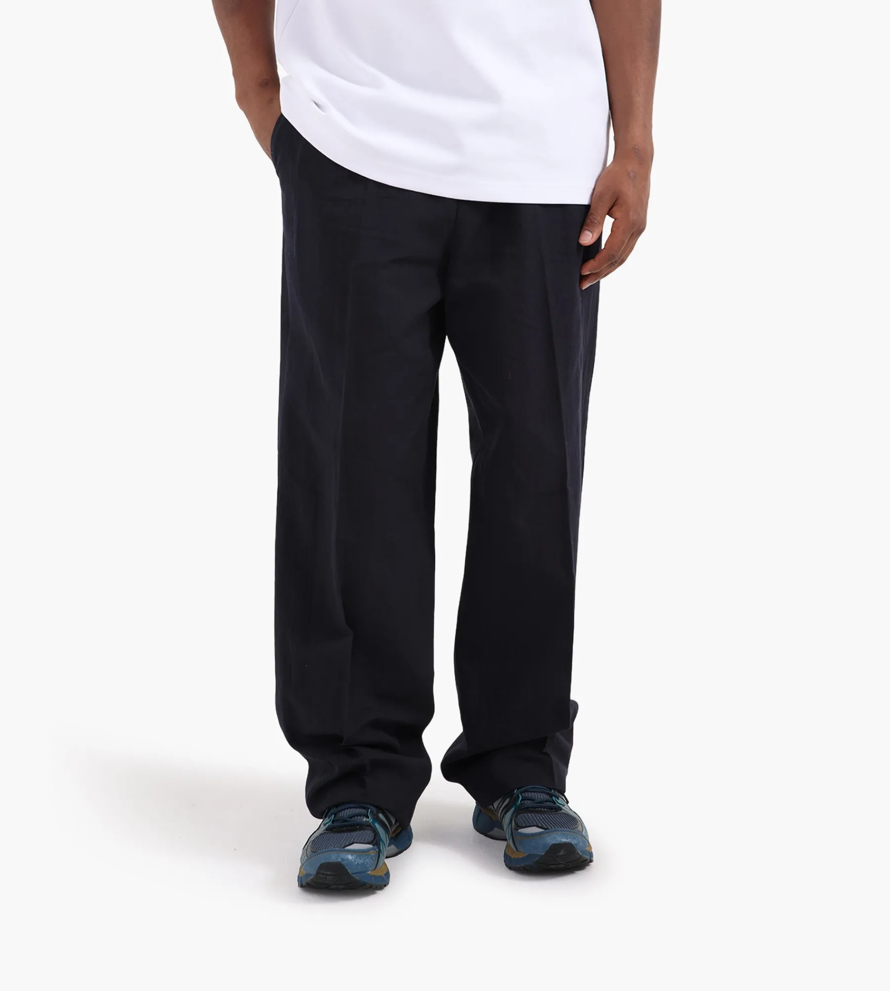 OLAF Cotton Linen Trousers Navy
