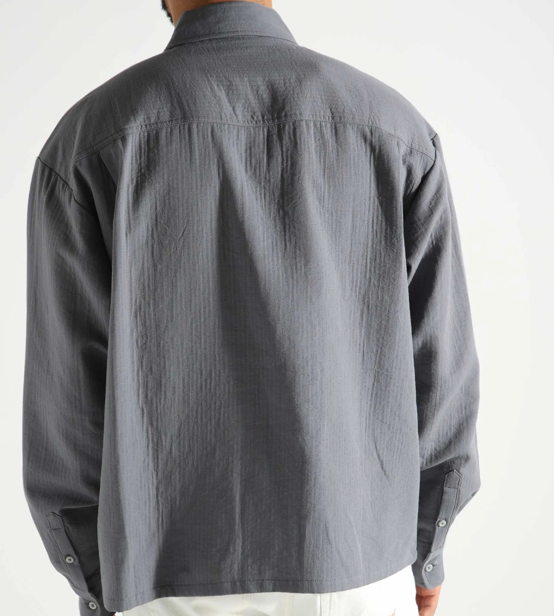 OLAF Double Faced Boxy Shirt Grey