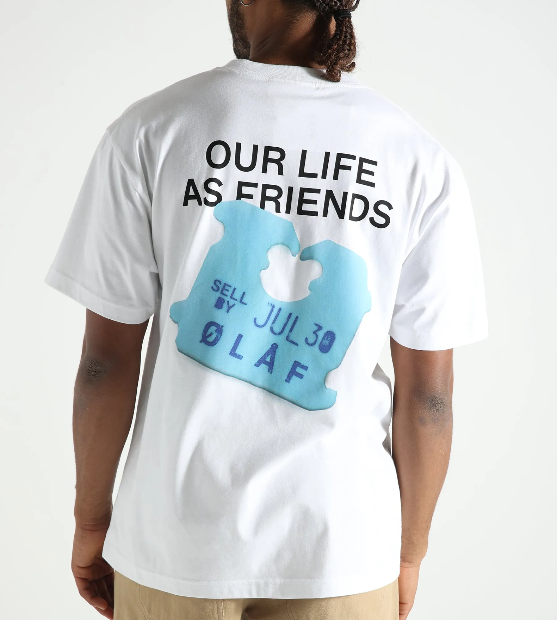 OLAF Friends Clip Tee Optical White