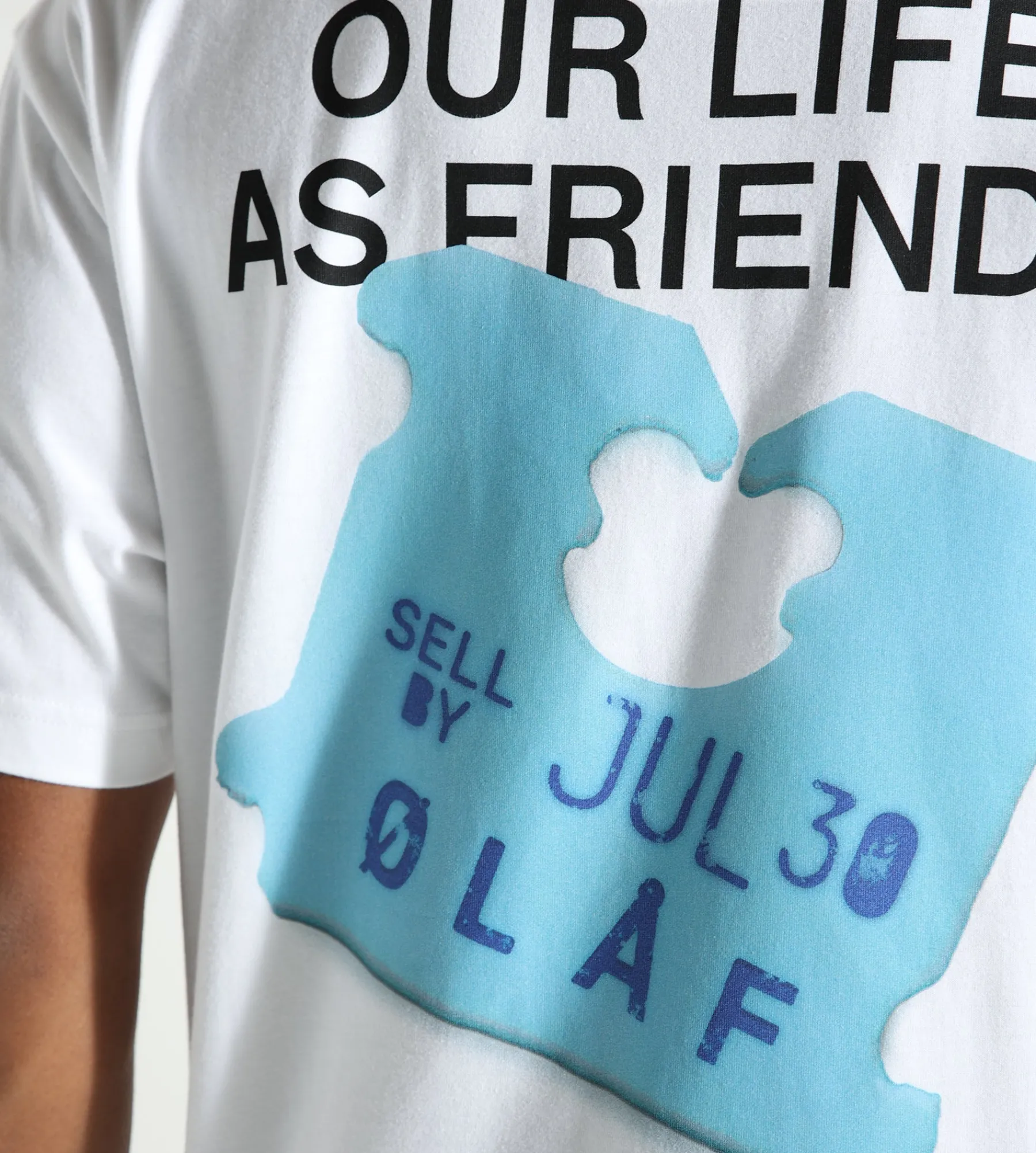 OLAF Friends Clip Tee Optical White