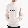 OLAF Italic Zip Mock Ecru Heather