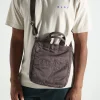 OLAF Nylon Mini Tote Army Brown