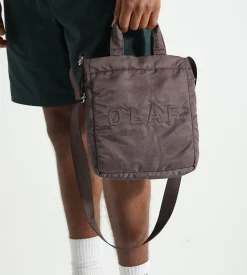 OLAF Nylon Mini Tote Army Brown