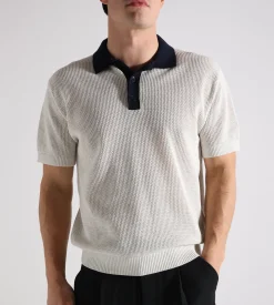 OLAF Varsity Polo Knit Off-White
