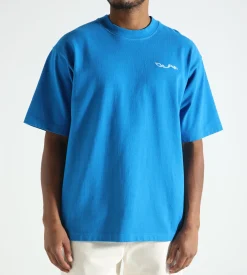 OLAF Wavy Drift Embro Tee Bright Blue