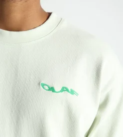 OLAF Wavy Drift Embro Tee Pale Green