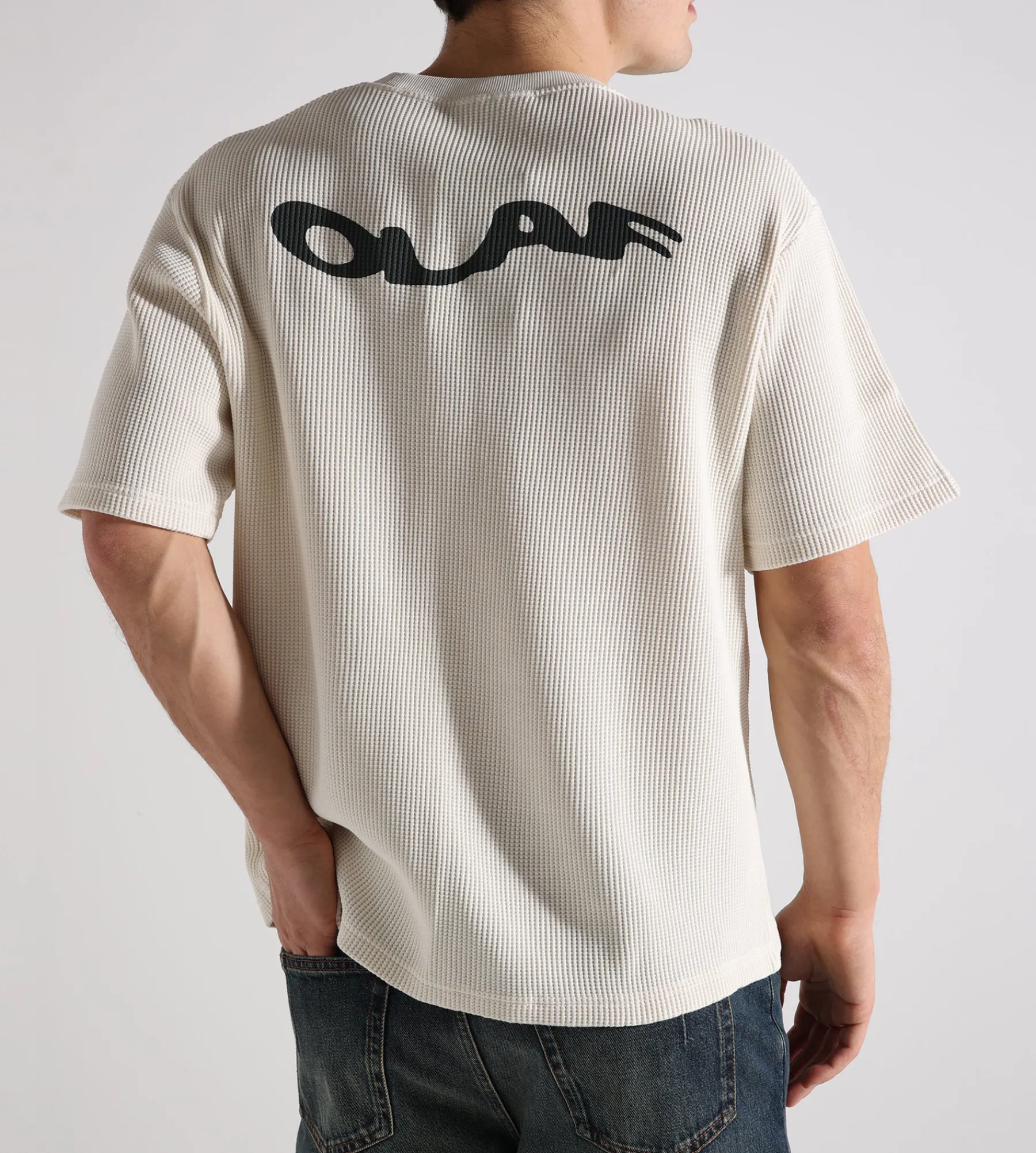 OLAF Wavy Drift Waffle Tee Off-White