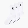 On Logo Sock High 3P U White