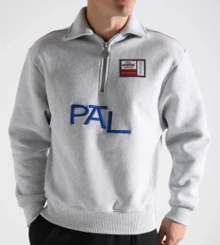 PAL Sporting Goods Wet Pass Half Zip Light Gray Marl