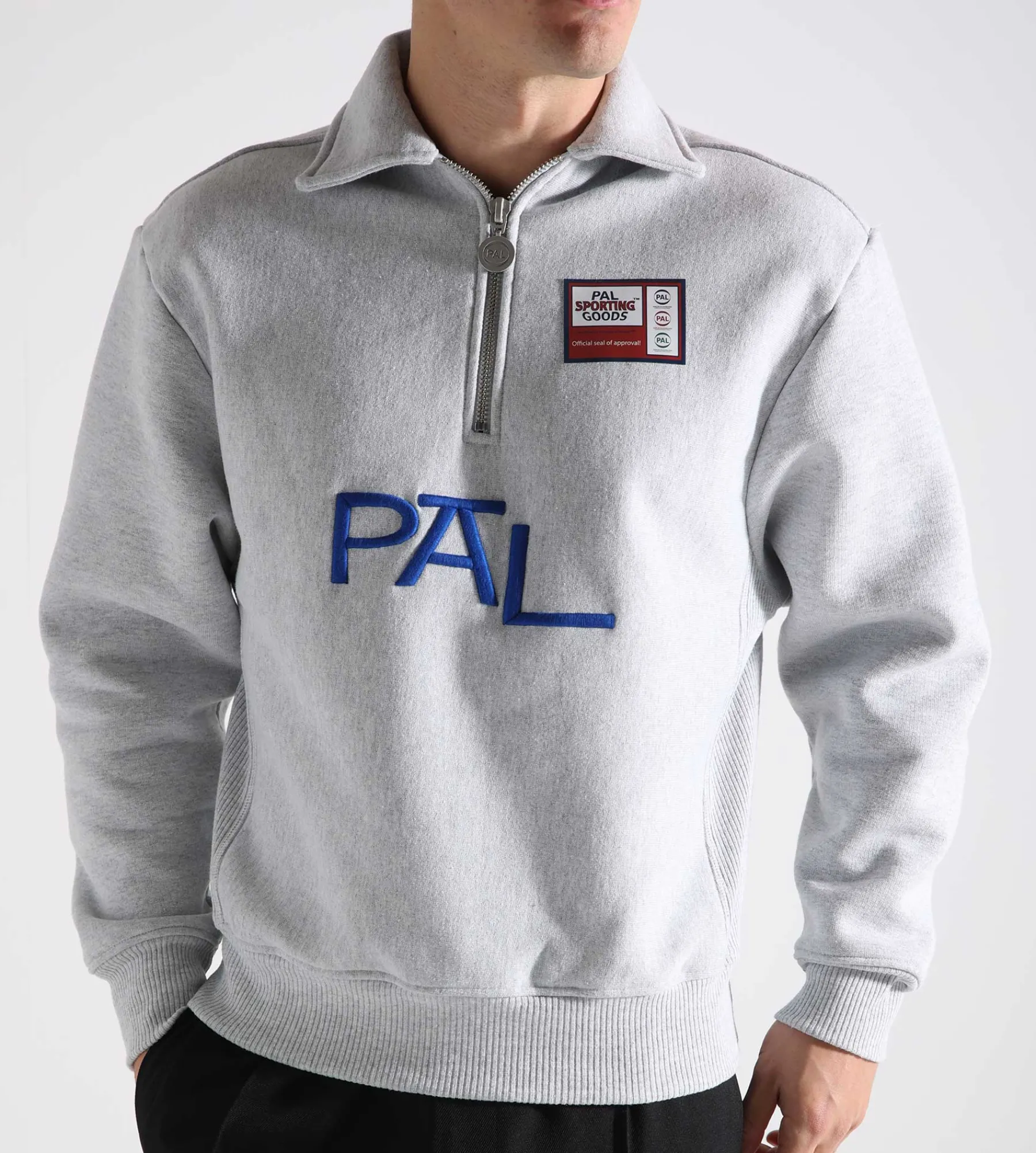 PAL Sporting Goods Wet Pass Half Zip Light Gray Marl