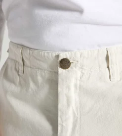 Palmes Herringbone Cargo Trousers Cotton Herringbone Off-White