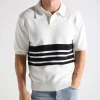 Palmes Panel Knit Polo Organic Cotton Off-White
