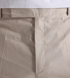 Palmes Pleated Linen Trousers Linen Cotton Mix Bone