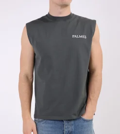 Palmes Rhythm Sleeveless T-Shirt 240GSM Jersey Charcoal