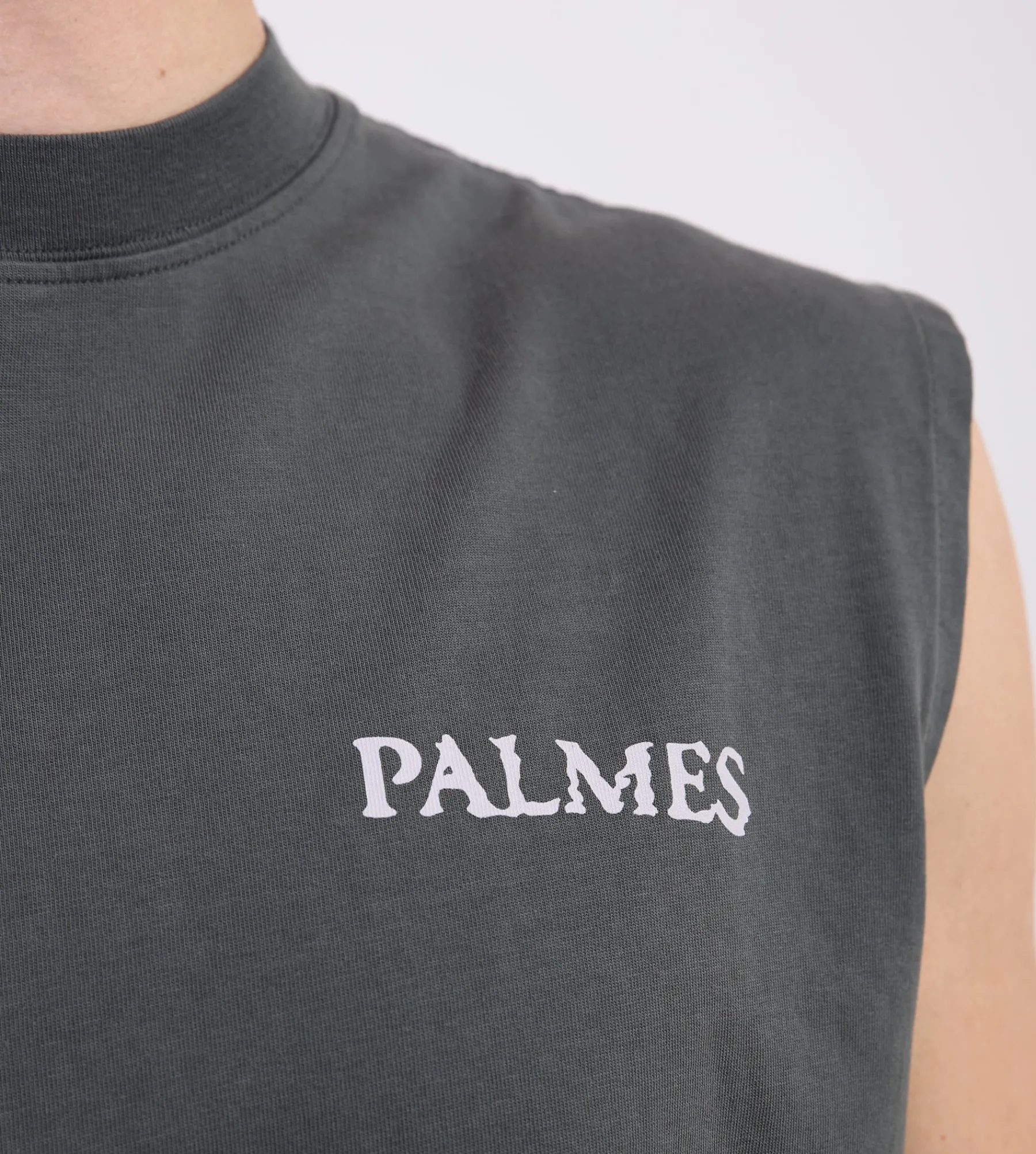 Palmes Rhythm Sleeveless T-Shirt 240GSM Jersey Charcoal