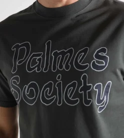 Palmes Society T-Shirt 240GSM Jersey Charcoal