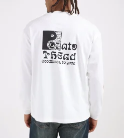 Potato Head Cassette Tape Printed Longsleeve White