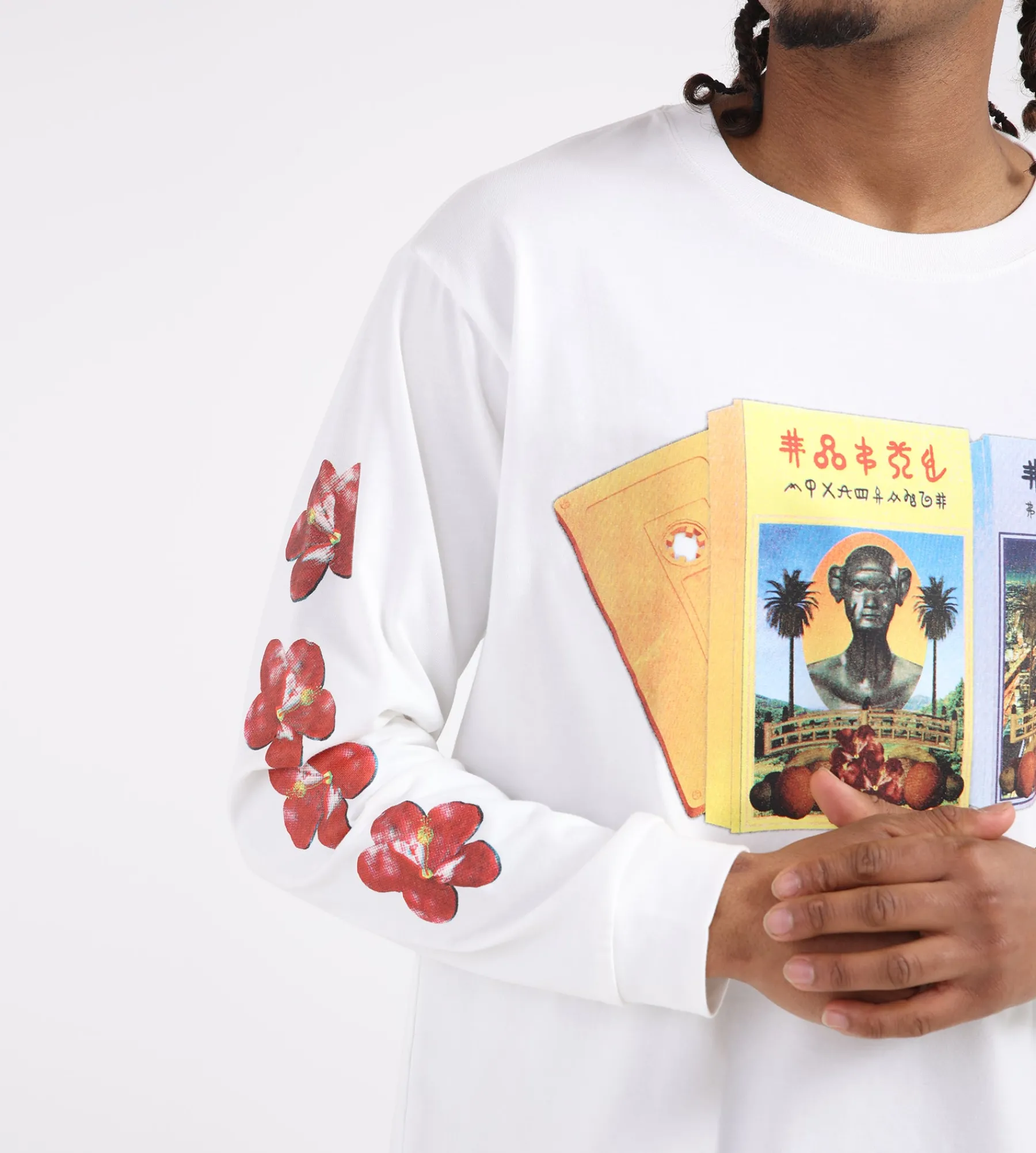 Potato Head Cassette Tape Printed Longsleeve White