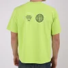 Purple Mountain Observatory Globe Tee Lime