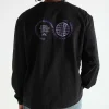 Purple Mountain Observatory Globe Logo Longsleeve Black