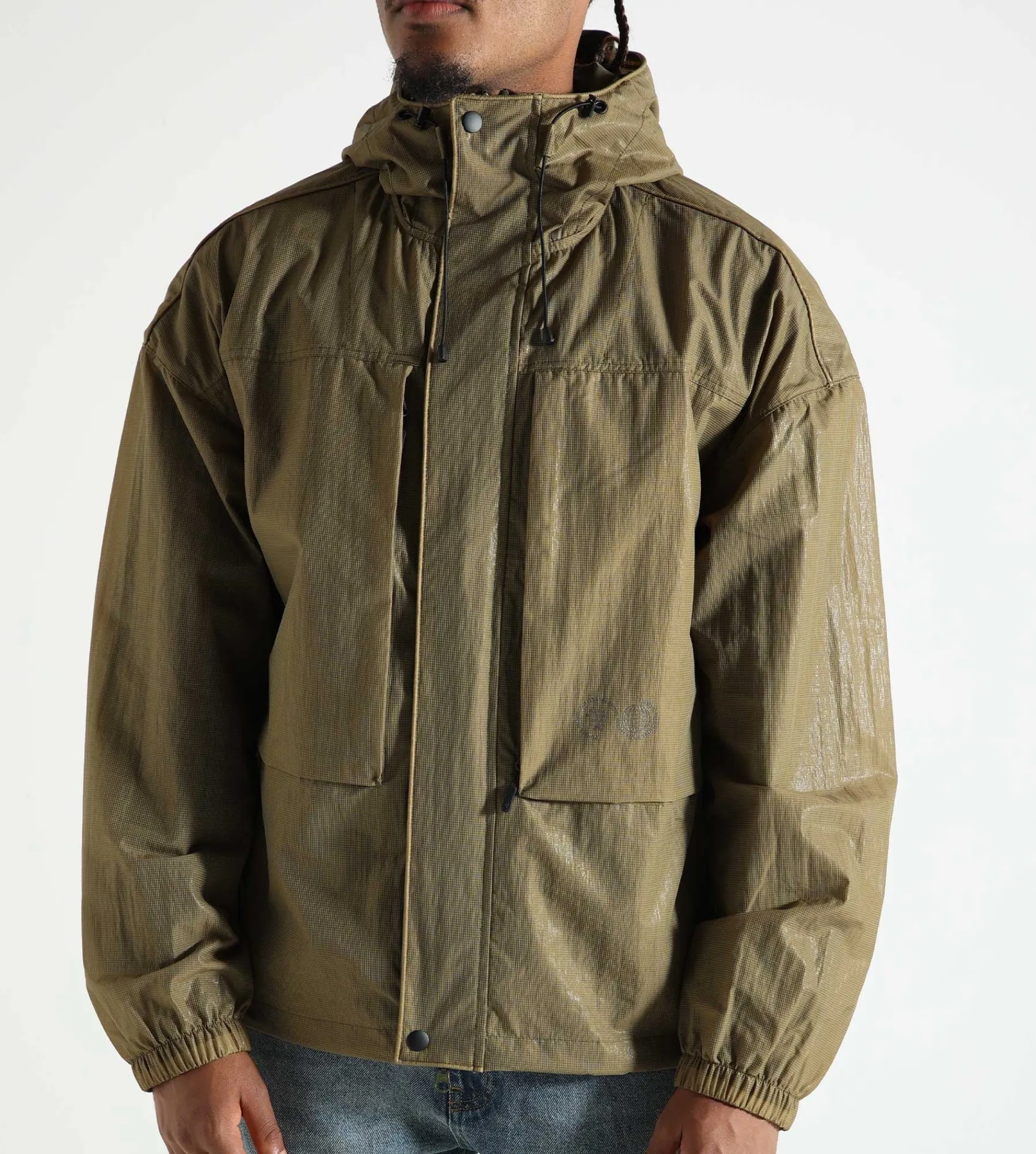 Purple Mountain Observatory Ridge Jacket Barnacle Mesh Khaki
