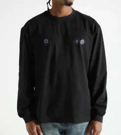 Purple Mountain Observatory Globe Logo Longsleeve Black