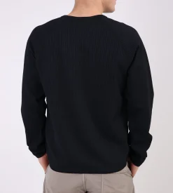 Purple Mountain Observatory Waffle Longsleeve Black