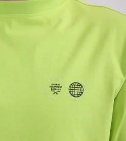 Purple Mountain Observatory Globe Tee Lime