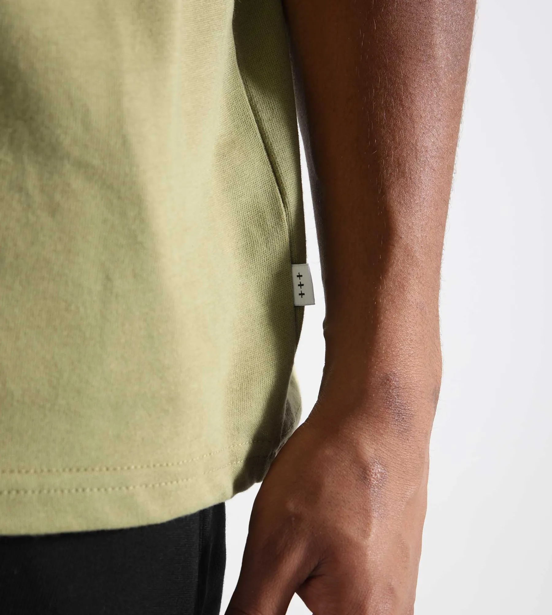Quality Blanks QB03 Patch Logo T-shirt Olive Green