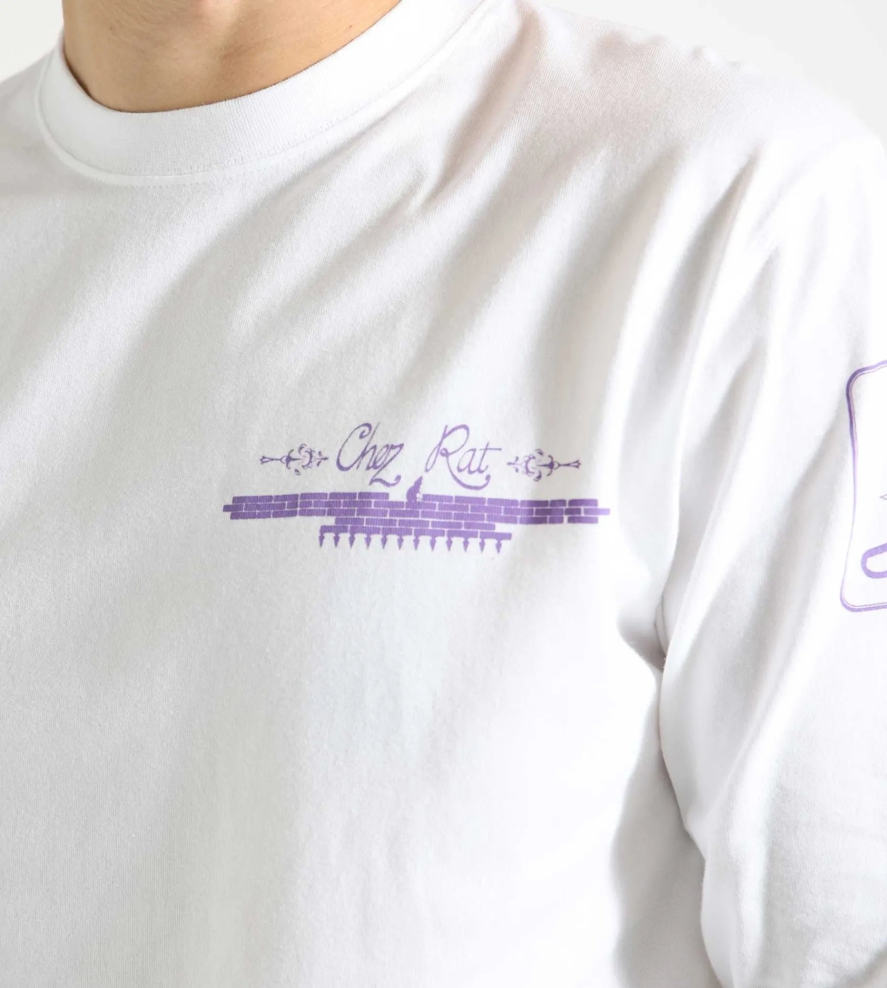 Reception Longsleeve Chez Rat Cotton Single Jersey White