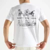 Reception Pocket T-Shirt Dinning Cotton Single Jersey White