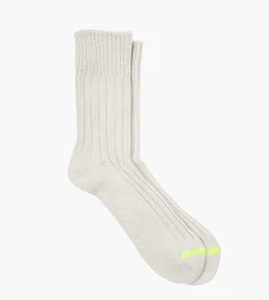 Rototo Chunky Ribbed Crew Socks Pale Grey