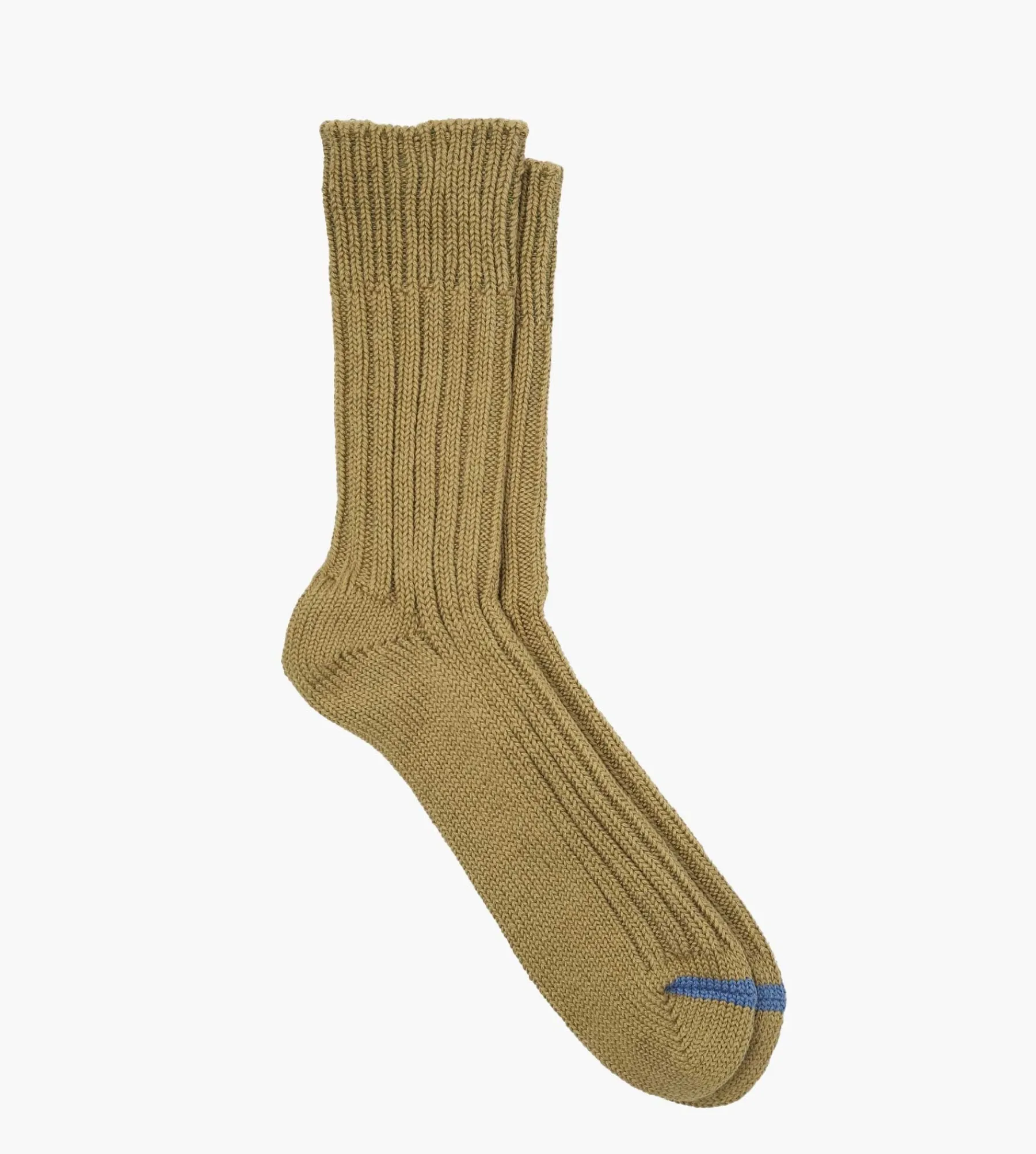 Rototo Chunky Ribbed Crew Socks Olive