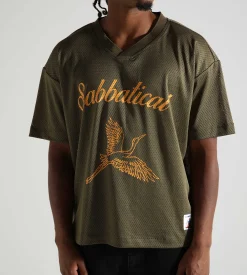 Sabbatical Crane Mesh Jersey Army Green