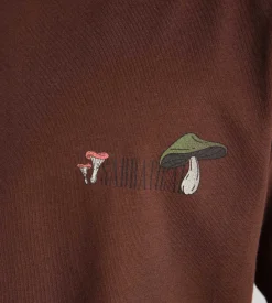 Sabbatical Dancing Shrooms T-Shirt Brown