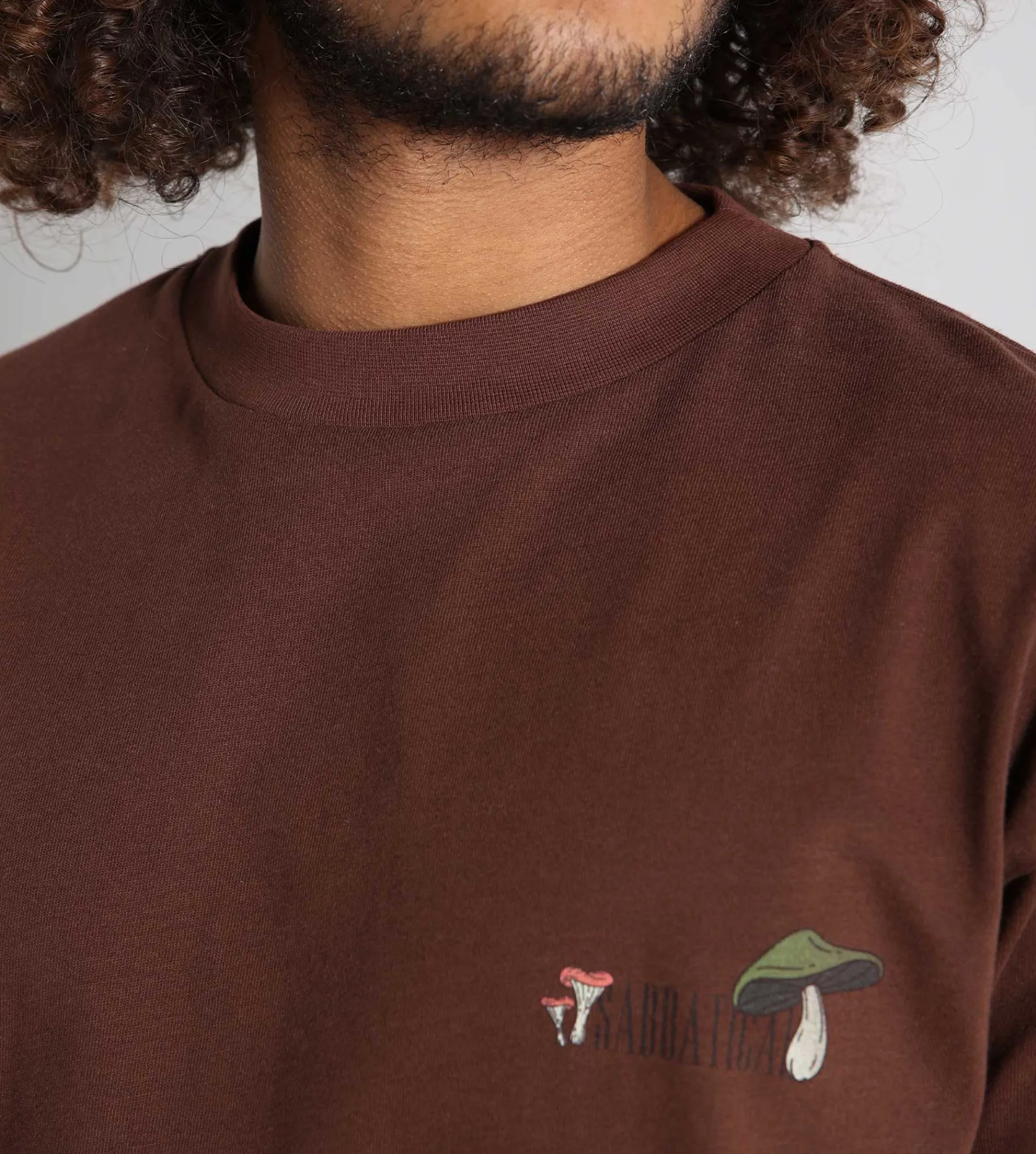 Sabbatical Dancing Shrooms T-Shirt Brown