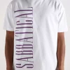 Sabbatical Logo T-Shirt White Purple Rain