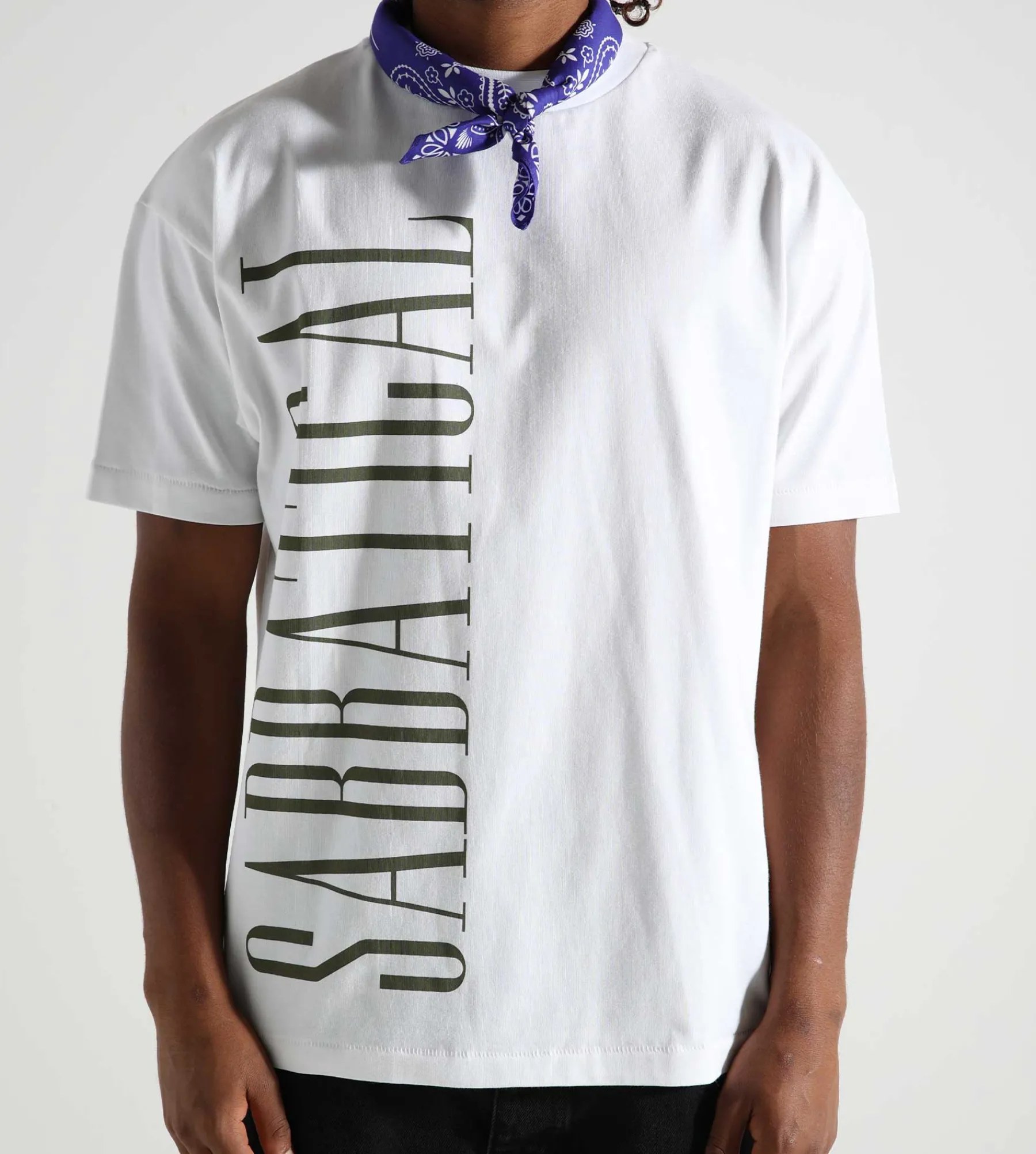 Sabbatical Logo T-Shirt White Army Green