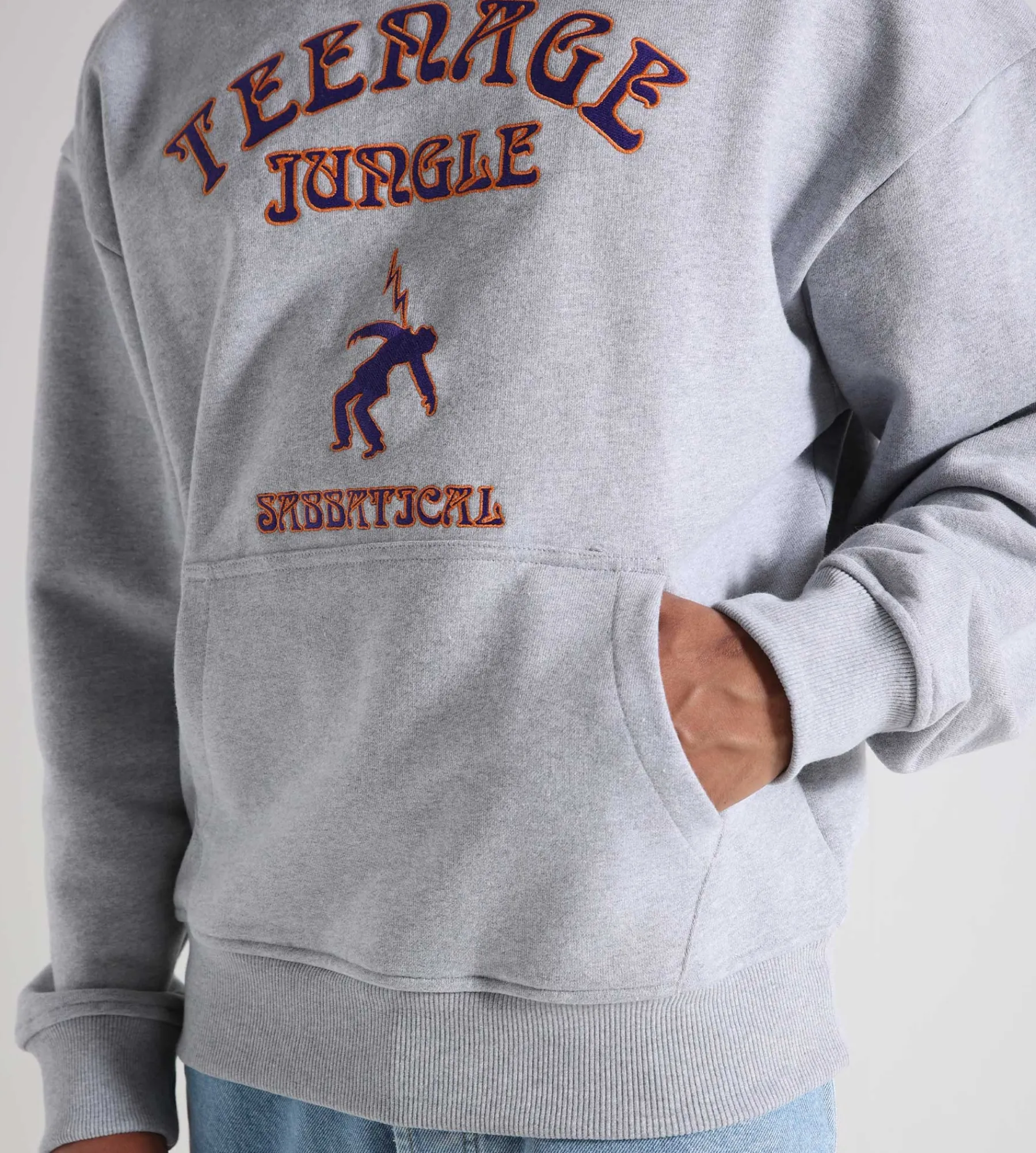 Sabbatical Teenage Jungle Hoodie Heather Grey