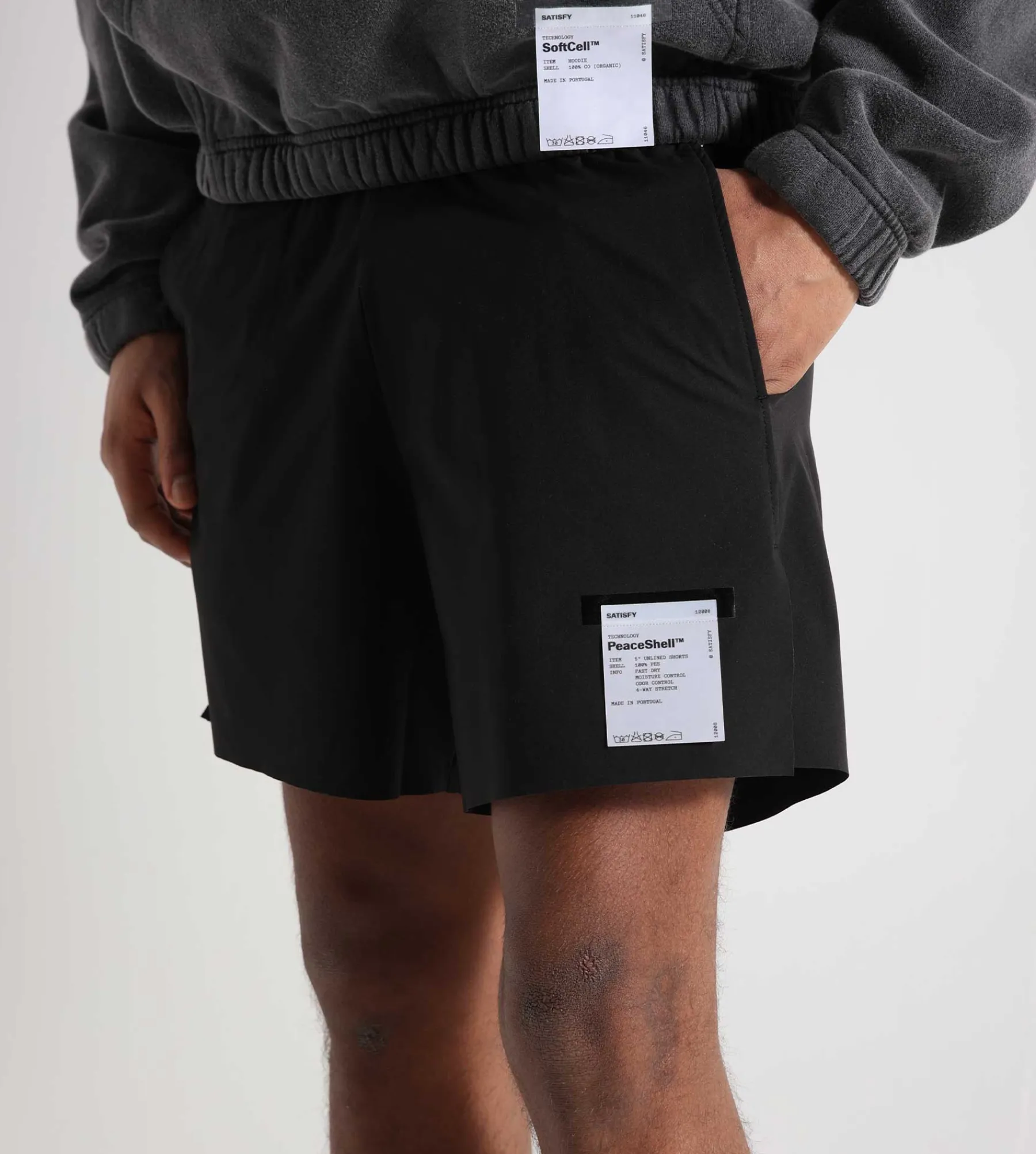 Satisfy PeaceShell 5 Unlined Shorts Black