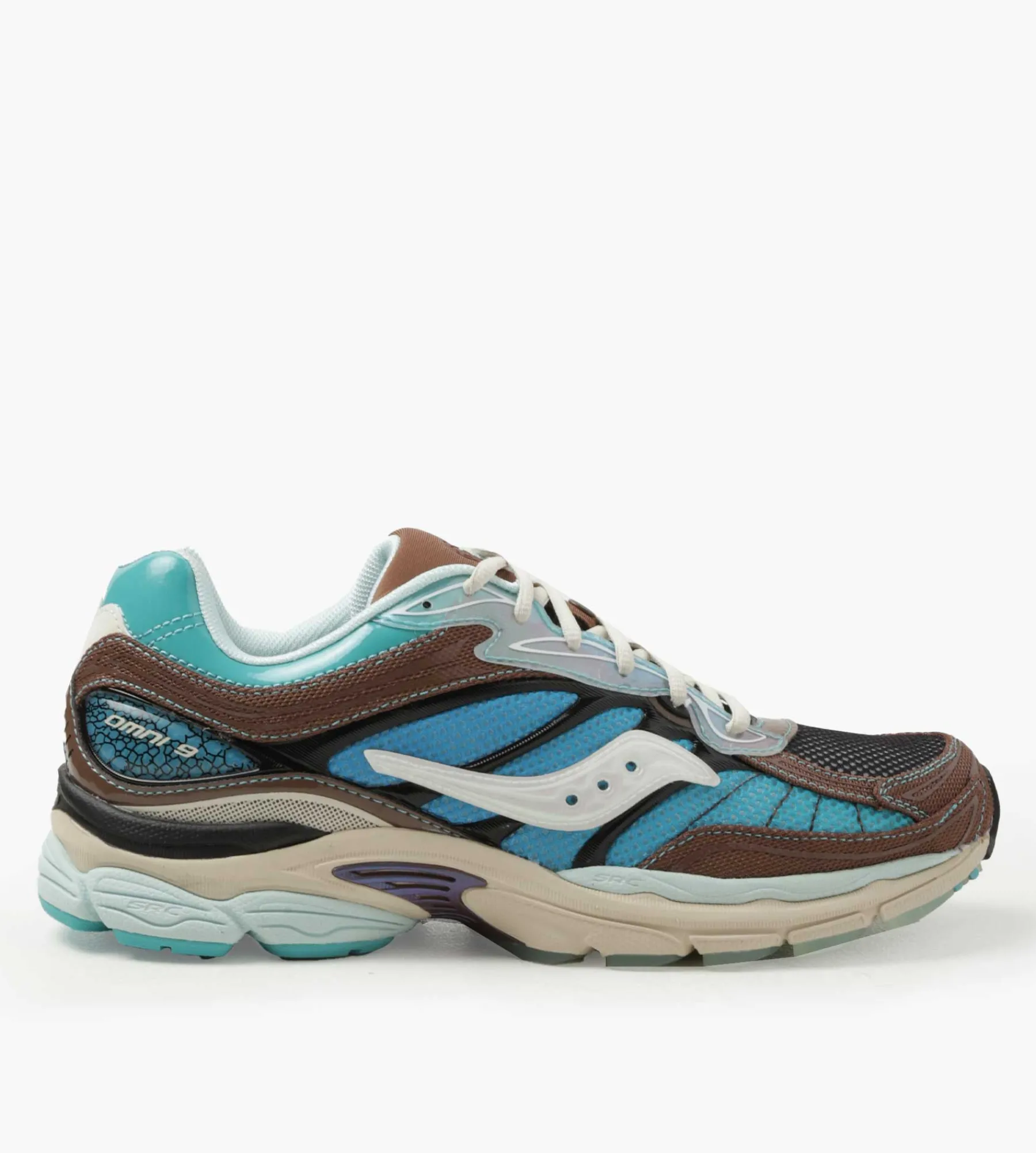 Saucony X Footpatrol Progrid Omni 9 Blue Brown