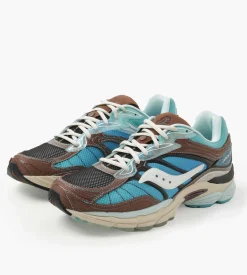 Saucony X Footpatrol Progrid Omni 9 Blue Brown