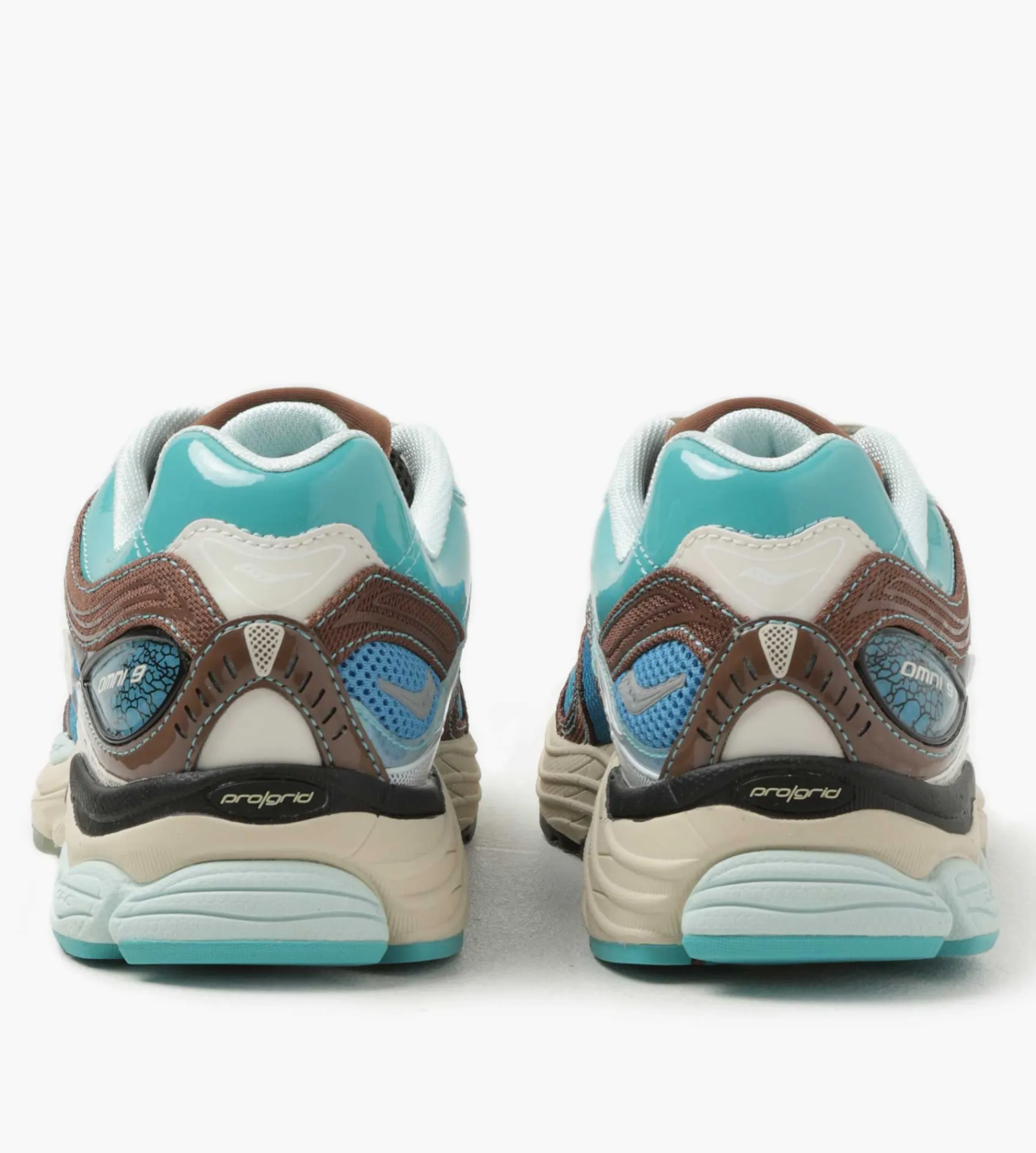 Saucony X Footpatrol Progrid Omni 9 Blue Brown