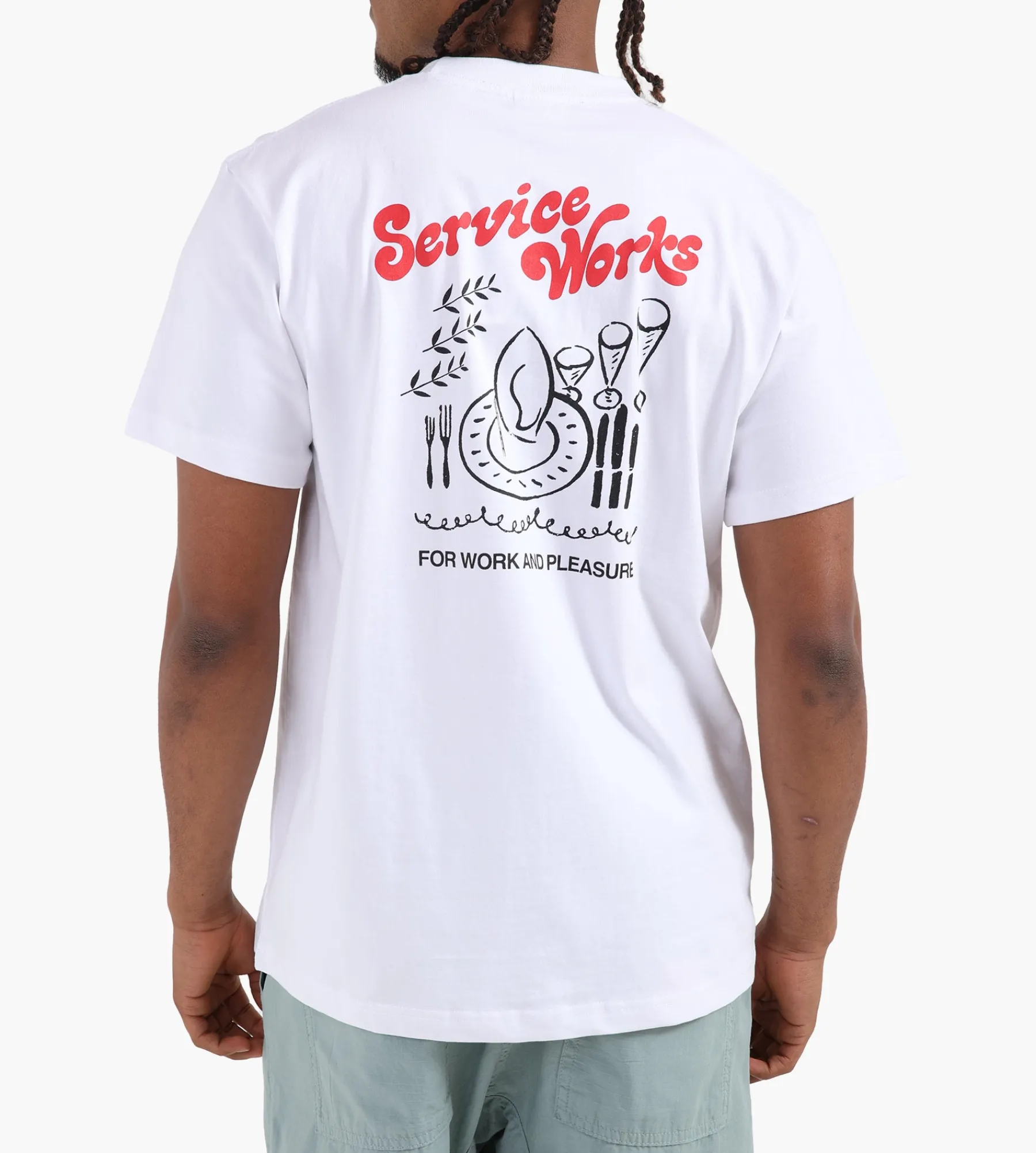 Service Works Work + Pleasure Tee White