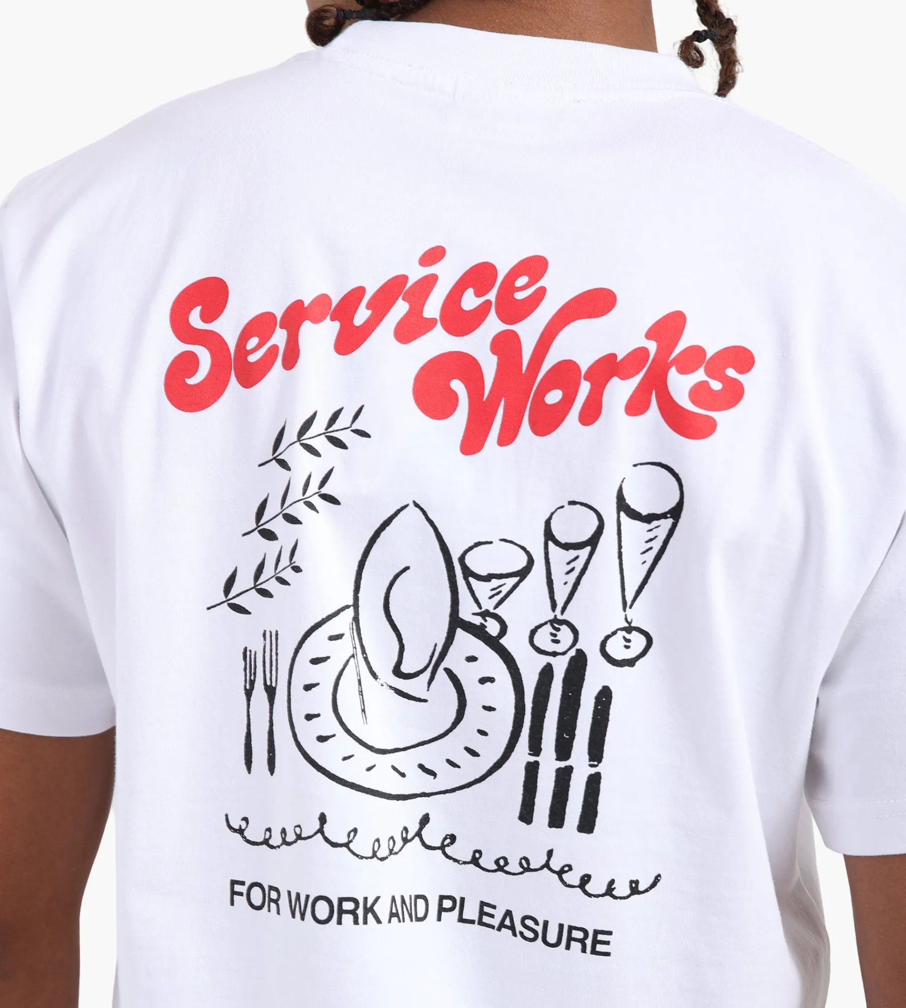 Service Works Work + Pleasure Tee White