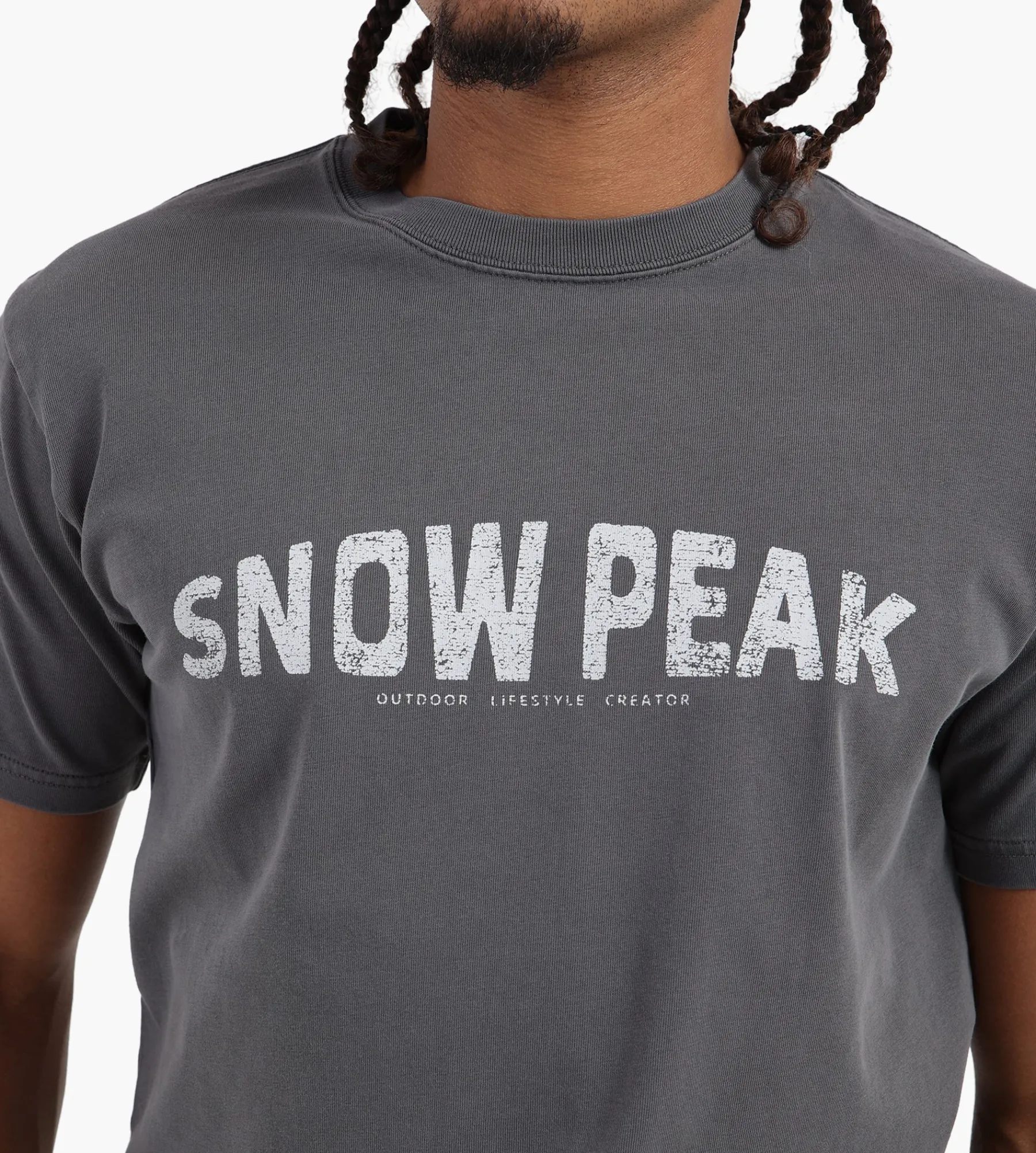 Snow Peak Recycled Cotton Dyed T-Shirt SP Charcoal
